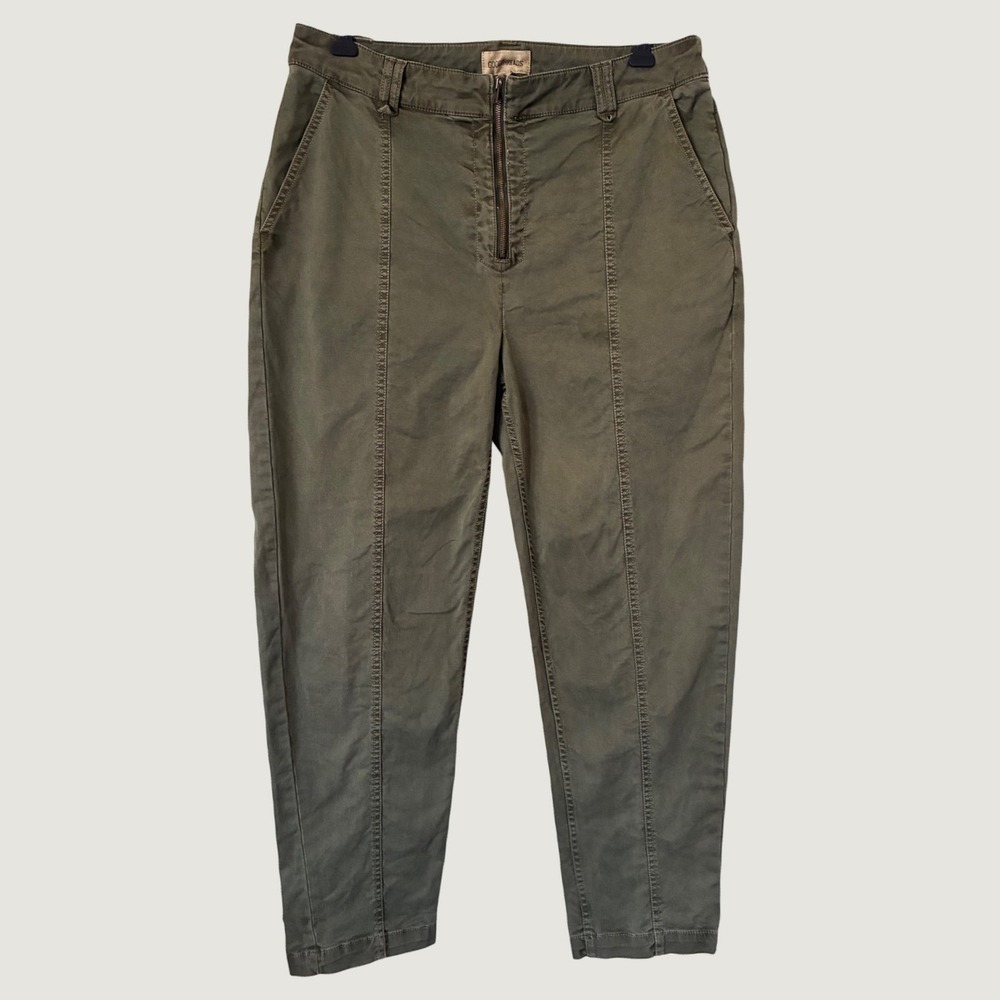 Goodthreads Olive Green High Rise Tapered Seam Chino Pants Size 8 Minimalist